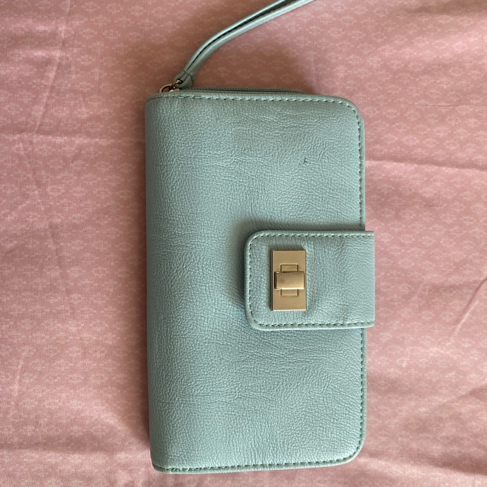Coral Blue Cute Wallet/Clutch